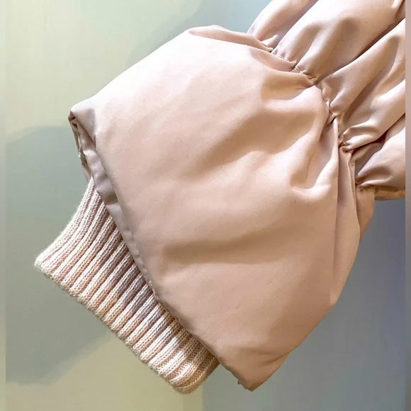 babyGap Puffy Winter Coat with hood Dusty Rose 0-6 months EUC - Picture 6 of 9